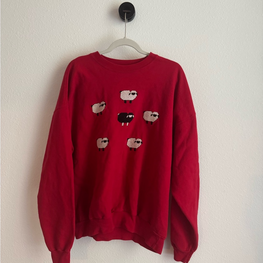 XL Hanes Red ComfortBlend Sweatshirt (Princess Diana Inspired)